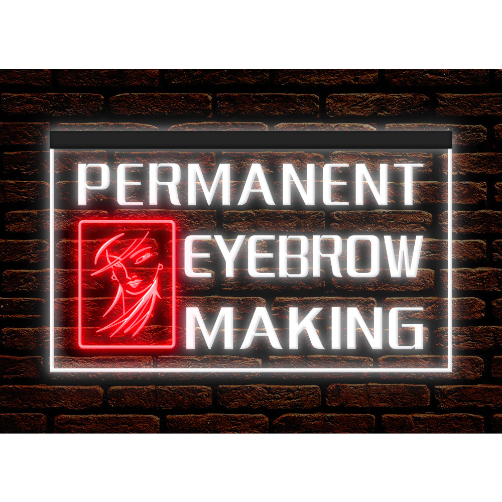 DC160065 Permanent Eyebrow Making Beauty Salon Home Decor Display illuminated Night Light Neon Sign Dual Color