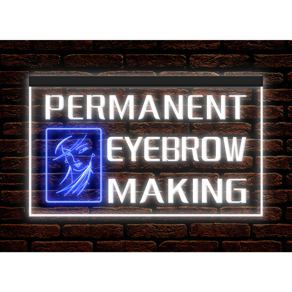 DC160065 Permanent Eyebrow Making Beauty Salon Home Decor Display illuminated Night Light Neon Sign Dual Color