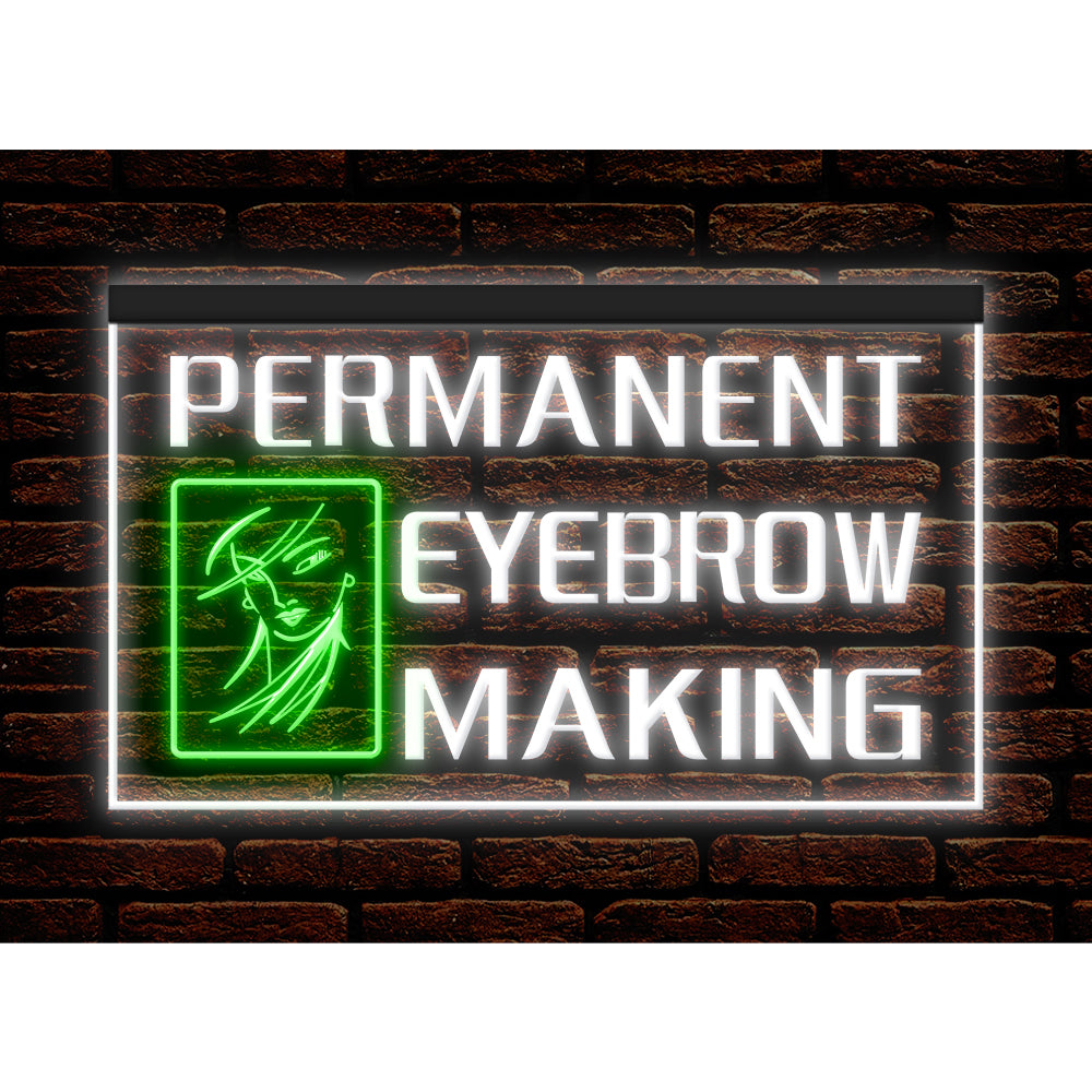 DC160065 Permanent Eyebrow Making Beauty Salon Home Decor Display illuminated Night Light Neon Sign Dual Color