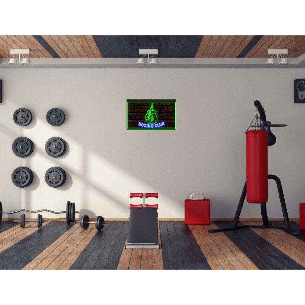 DC160074 Boxing Club Fitness Gym Room Open Home Decor Display illuminated Night Light Neon Sign Dual Color