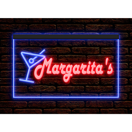 DC170027 Margarita Open Bar Pub Club Home Decor Display illuminated Night Light Neon Sign Dual Color