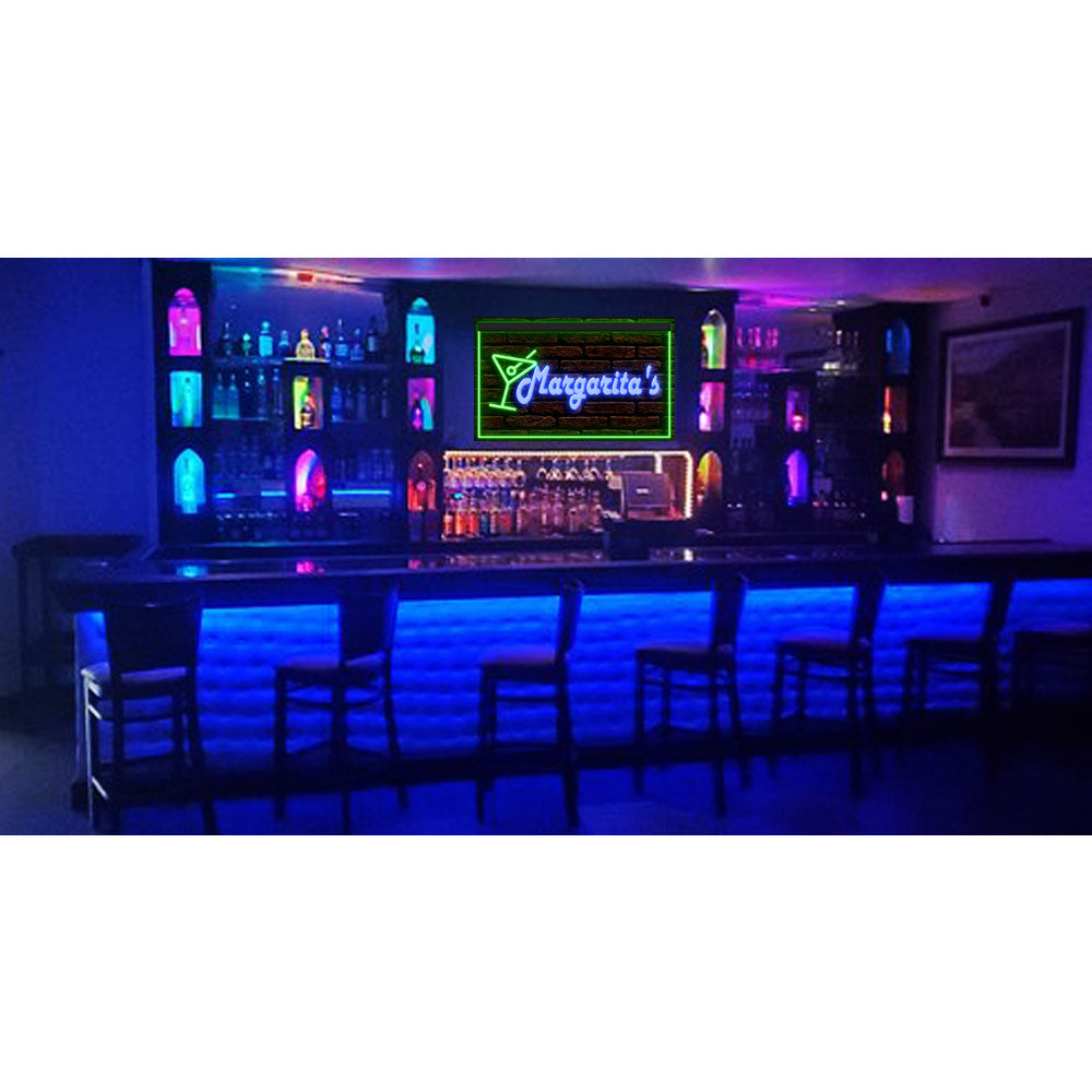 DC170027 Margarita Open Bar Pub Club Home Decor Display illuminated Night Light Neon Sign Dual Color