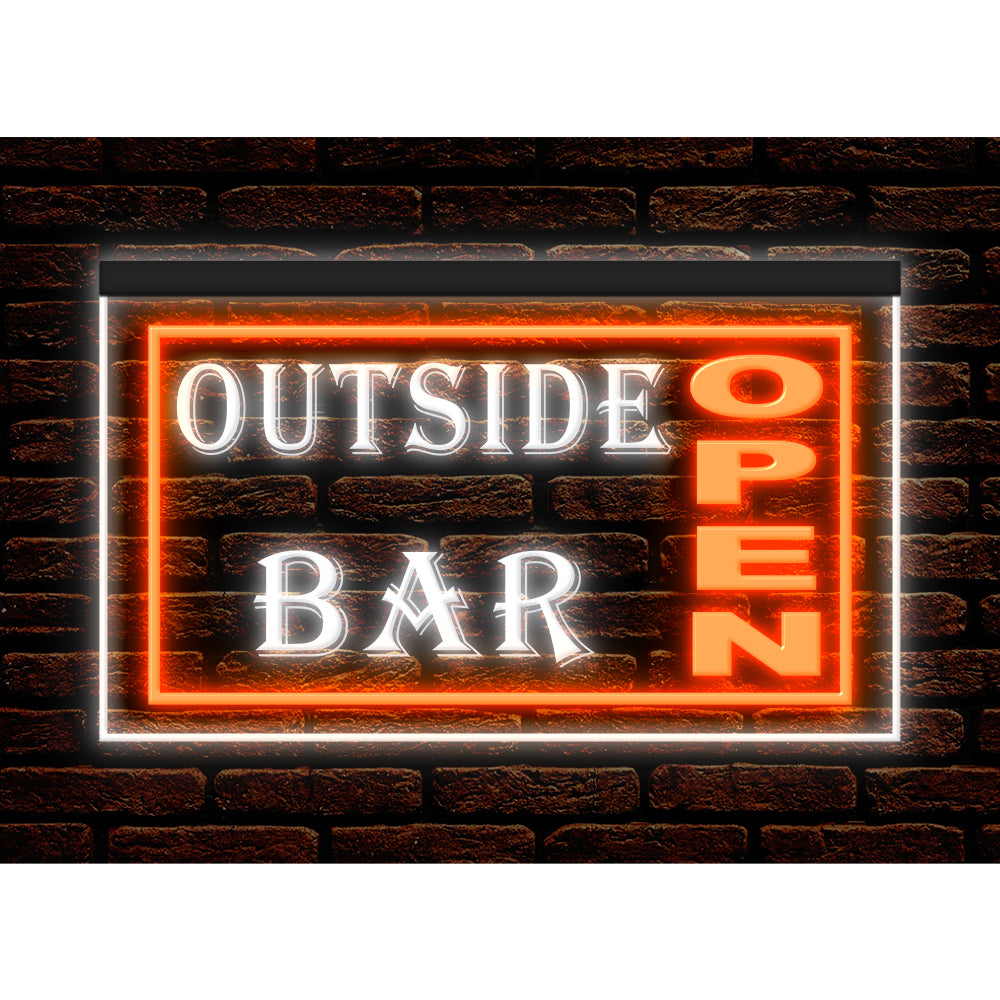 DC170041 Outside Bar Open Beer Pub Home Decor Display illuminated Night Light Neon Sign Dual Color