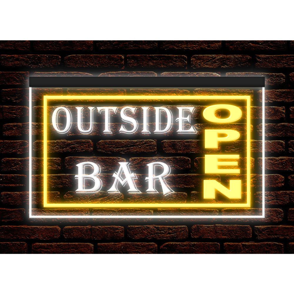 DC170041 Outside Bar Open Beer Pub Home Decor Display illuminated Night Light Neon Sign Dual Color