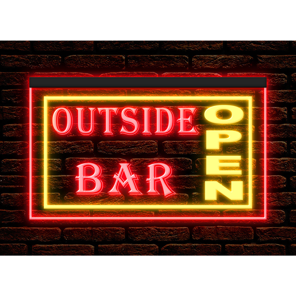 DC170041 Outside Bar Open Beer Pub Home Decor Display illuminated Night Light Neon Sign Dual Color
