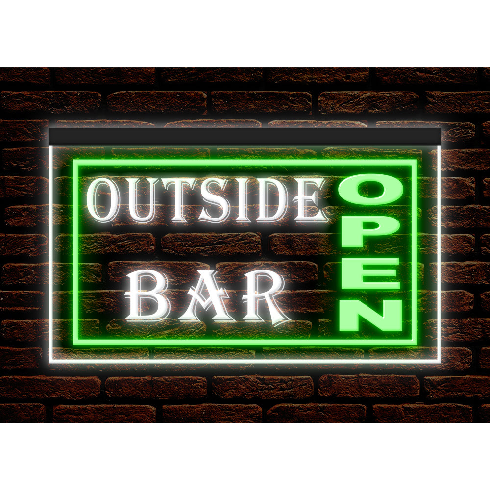 DC170041 Outside Bar Open Beer Pub Home Decor Display illuminated Night Light Neon Sign Dual Color