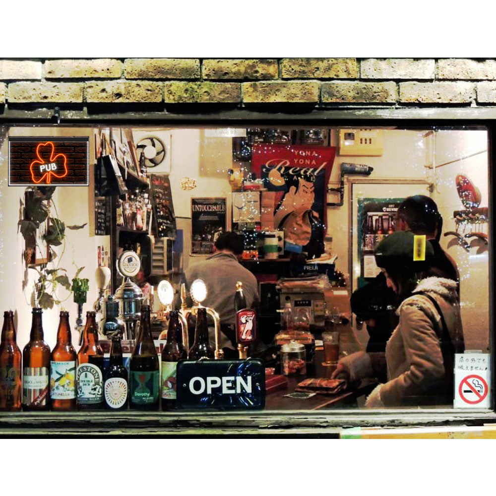 DC170045 Shamrock Pub Beer Bar Home Decor Open Display illuminated Night Light Neon Sign Dual Color