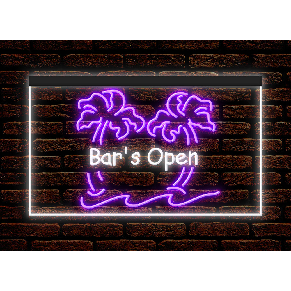DC170051 Bar is Open Happy Hours Home Decor Beer Display illuminated Night Light Neon Sign Dual Color