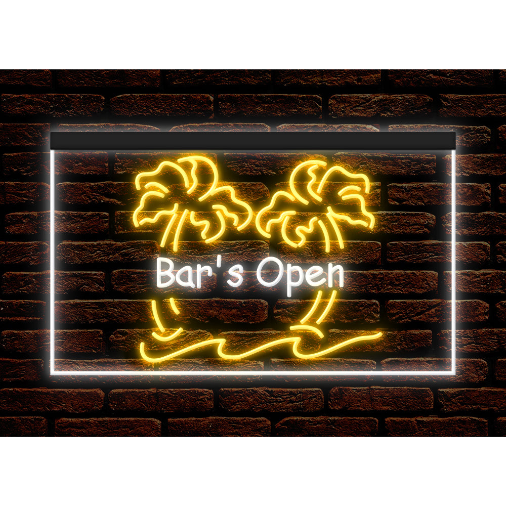 DC170051 Bar is Open Happy Hours Home Decor Beer Display illuminated Night Light Neon Sign Dual Color