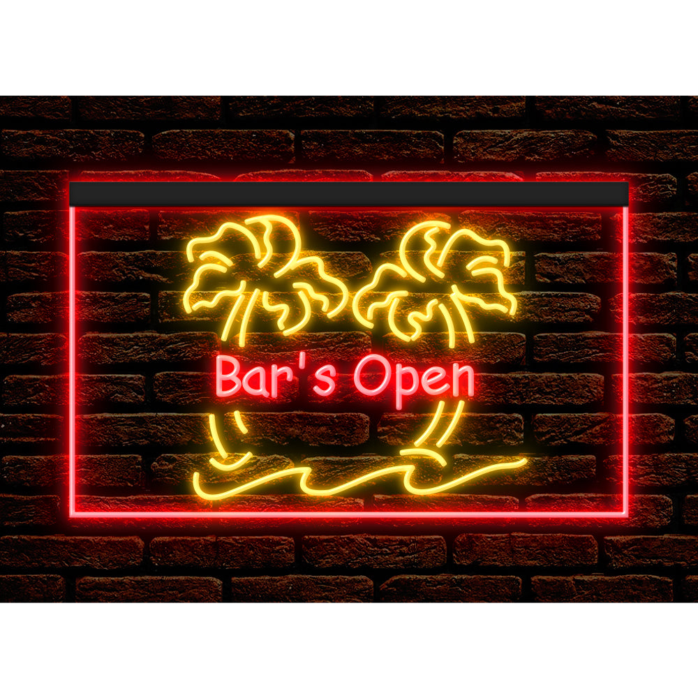 DC170051 Bar is Open Happy Hours Home Decor Beer Display illuminated Night Light Neon Sign Dual Color