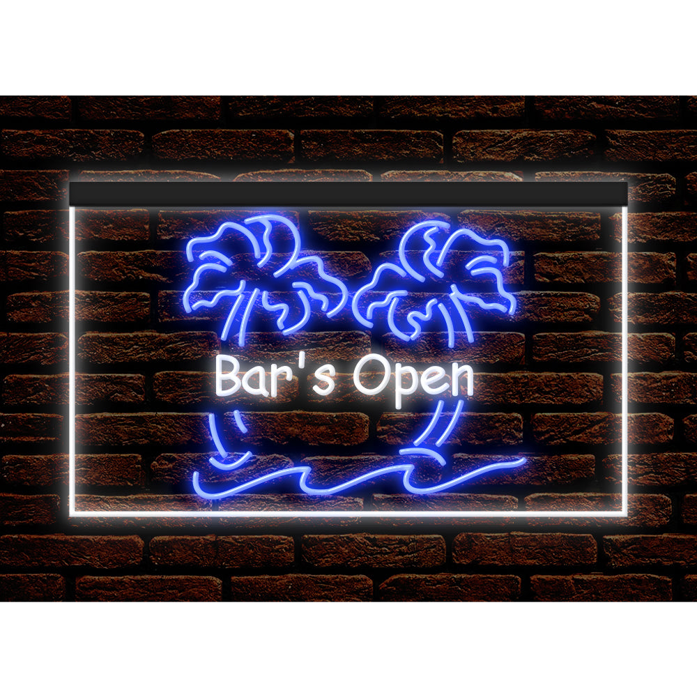 DC170051 Bar is Open Happy Hours Home Decor Beer Display illuminated Night Light Neon Sign Dual Color