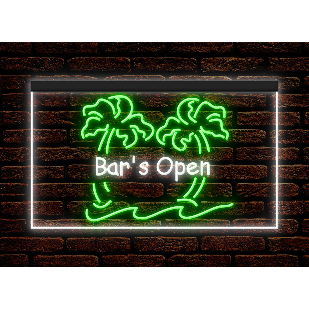 DC170051 Bar is Open Happy Hours Home Decor Beer Display illuminated Night Light Neon Sign Dual Color