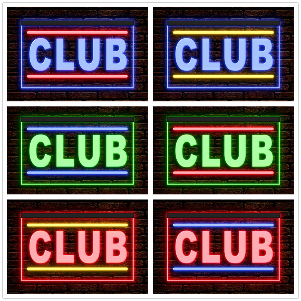 DC170052 Club Bar Happy Hours Home Decor Beer Display illuminated Night Light Neon Sign Dual Color