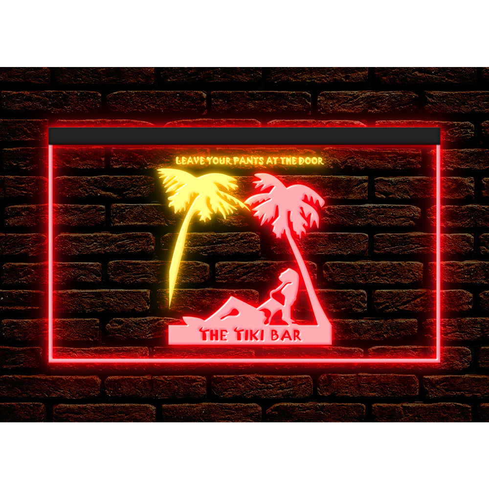 DC170057 Tiki Bar Open Happy Hours Home Decor Beer Display illuminated Night Light Neon Sign Dual Color