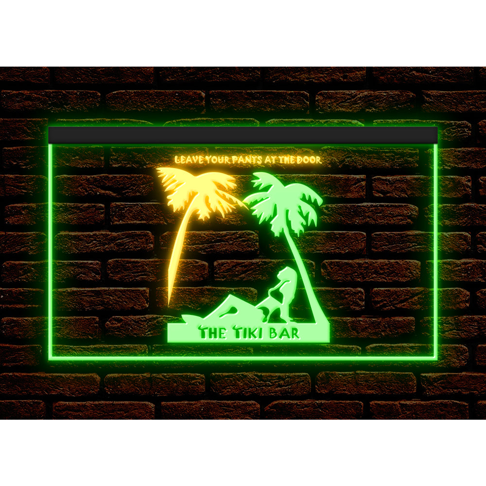 DC170057 Tiki Bar Open Happy Hours Home Decor Beer Display illuminated Night Light Neon Sign Dual Color