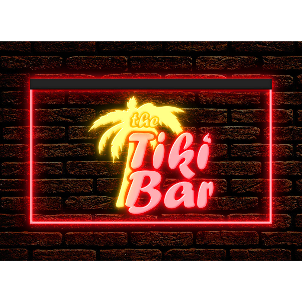 DC170058 Tiki Bar Open Happy Hours Home Decor Beer Display illuminated Night Light Neon Sign Dual Color