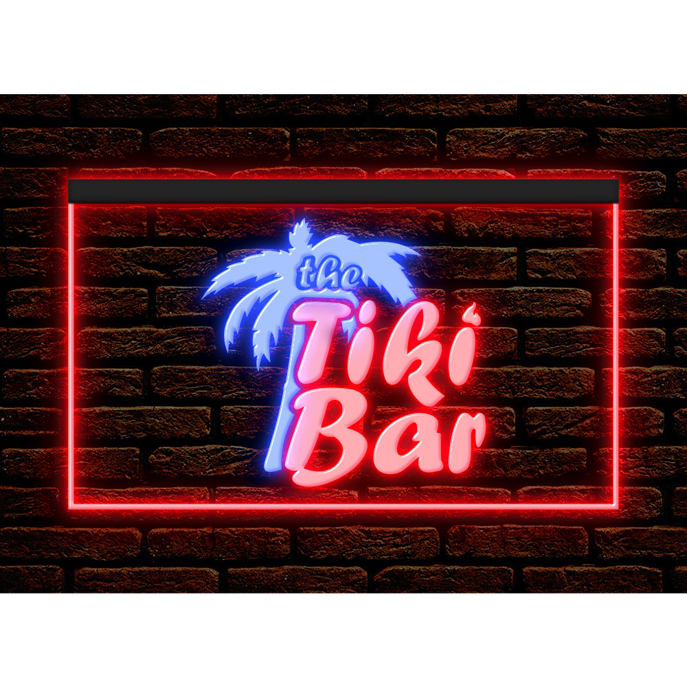 DC170058 Tiki Bar Open Happy Hours Home Decor Beer Display illuminated Night Light Neon Sign Dual Color