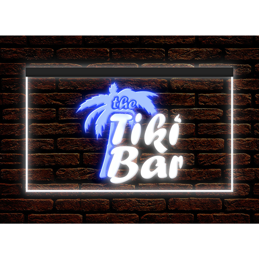 DC170058 Tiki Bar Open Happy Hours Home Decor Beer Display illuminated Night Light Neon Sign Dual Color