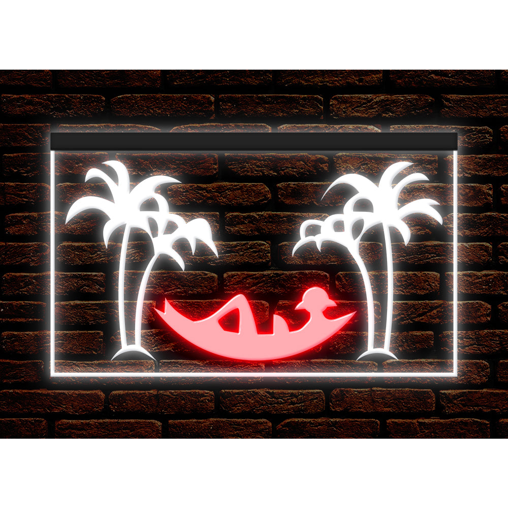DC170074 Tiki Bar Open Happy Hours Home Decor Beer Display illuminated Night Light Neon Sign Dual Color