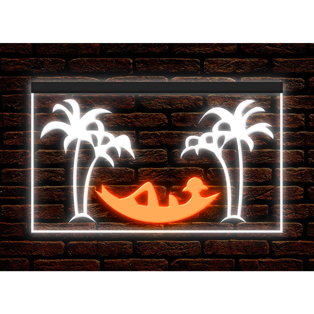 DC170074 Tiki Bar Open Happy Hours Home Decor Beer Display illuminated Night Light Neon Sign Dual Color