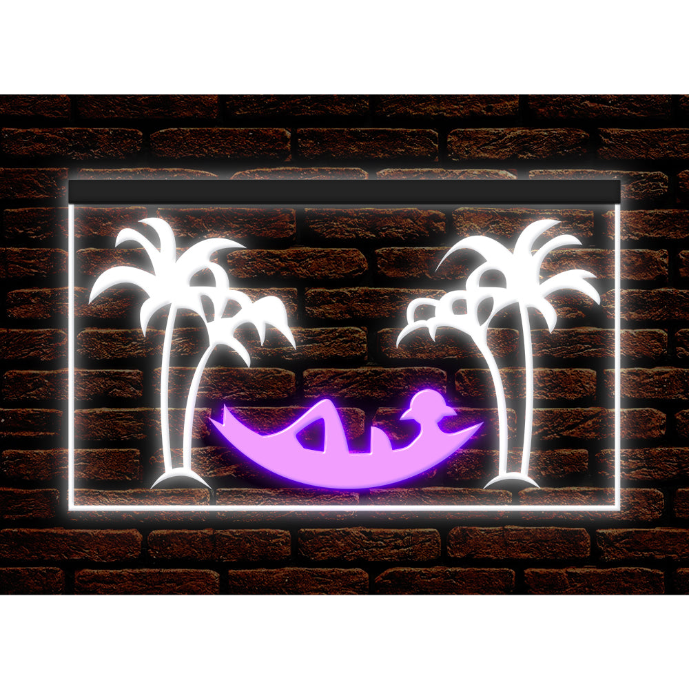 DC170074 Tiki Bar Open Happy Hours Home Decor Beer Display illuminated Night Light Neon Sign Dual Color