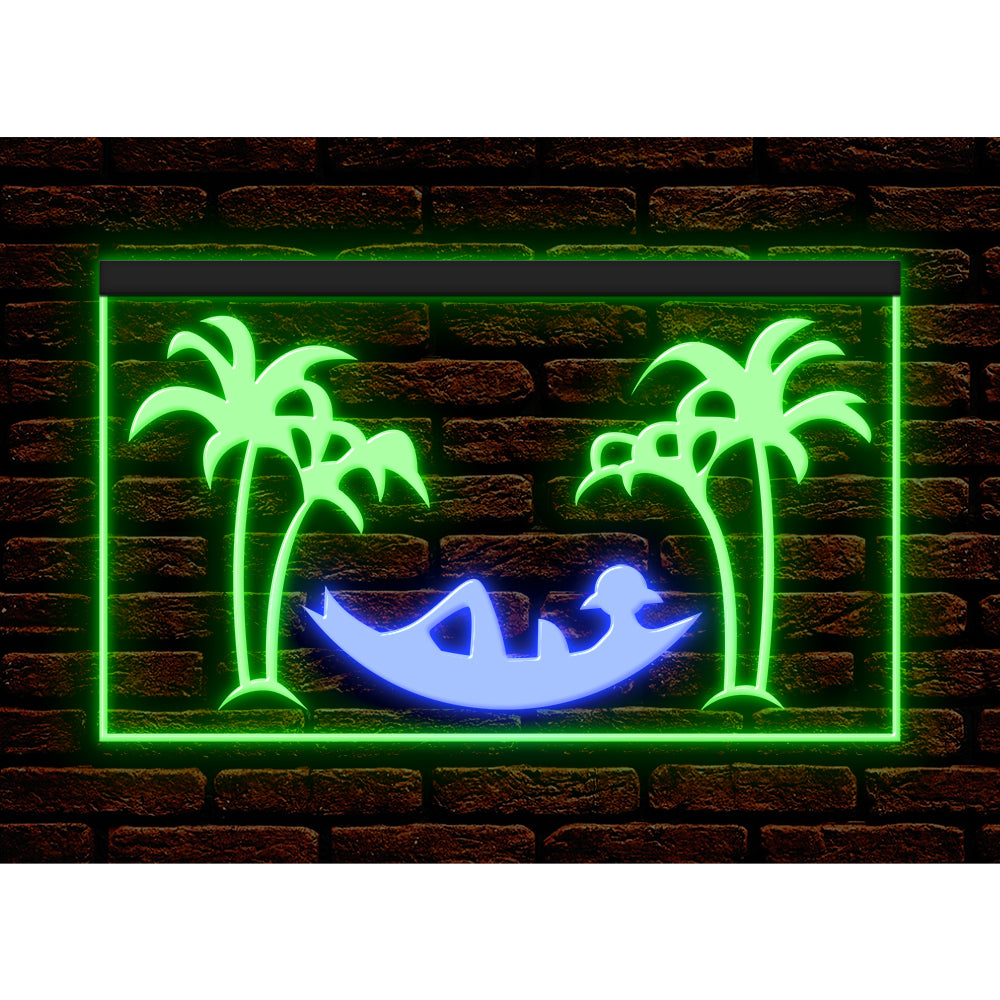 DC170074 Tiki Bar Open Happy Hours Home Decor Beer Display illuminated Night Light Neon Sign Dual Color