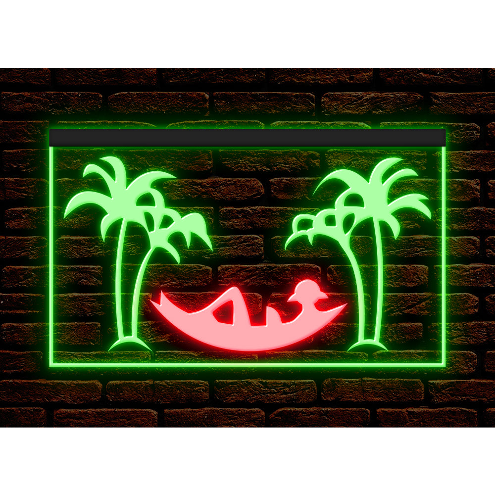 DC170074 Tiki Bar Open Happy Hours Home Decor Beer Display illuminated Night Light Neon Sign Dual Color