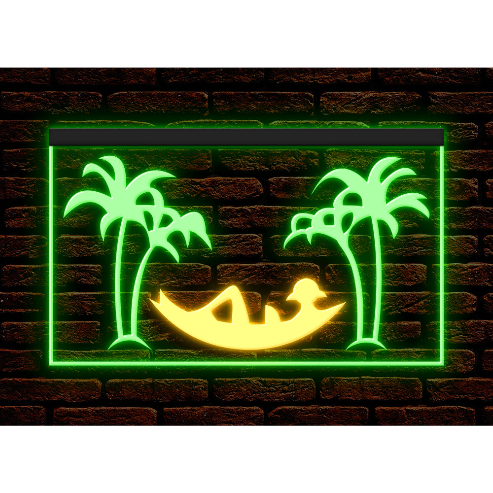 DC170074 Tiki Bar Open Happy Hours Home Decor Beer Display illuminated Night Light Neon Sign Dual Color
