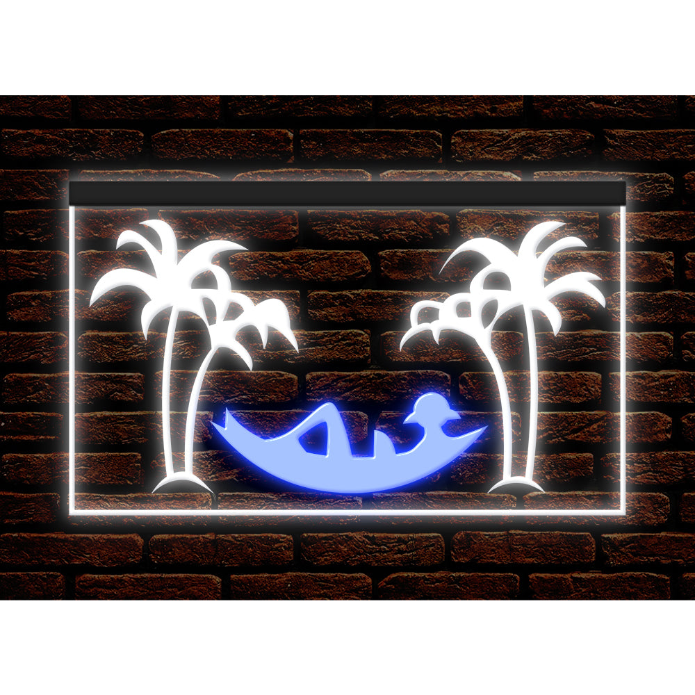DC170074 Tiki Bar Open Happy Hours Home Decor Beer Display illuminated Night Light Neon Sign Dual Color