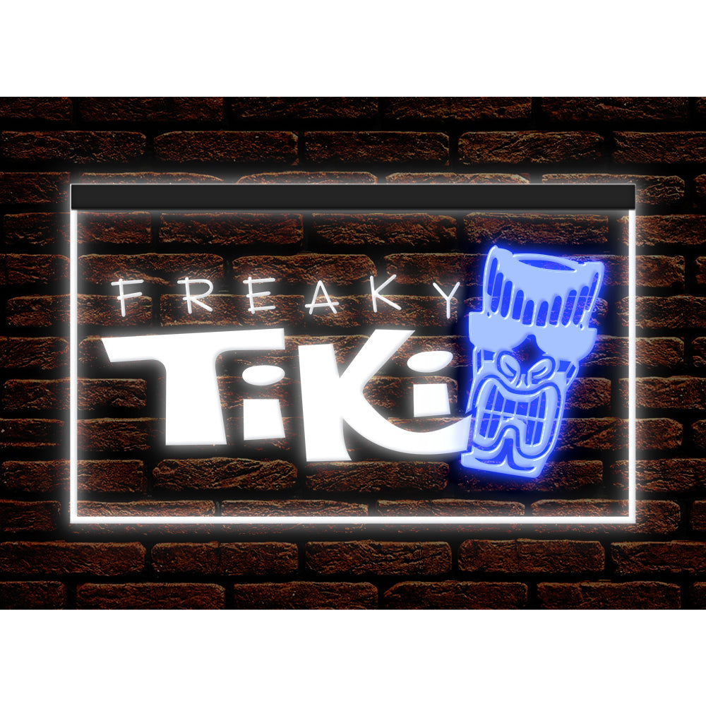 DC170075 Freaky Tiki Bar Open Home Decor Beer Display illuminated Night Light Neon Sign Dual Color