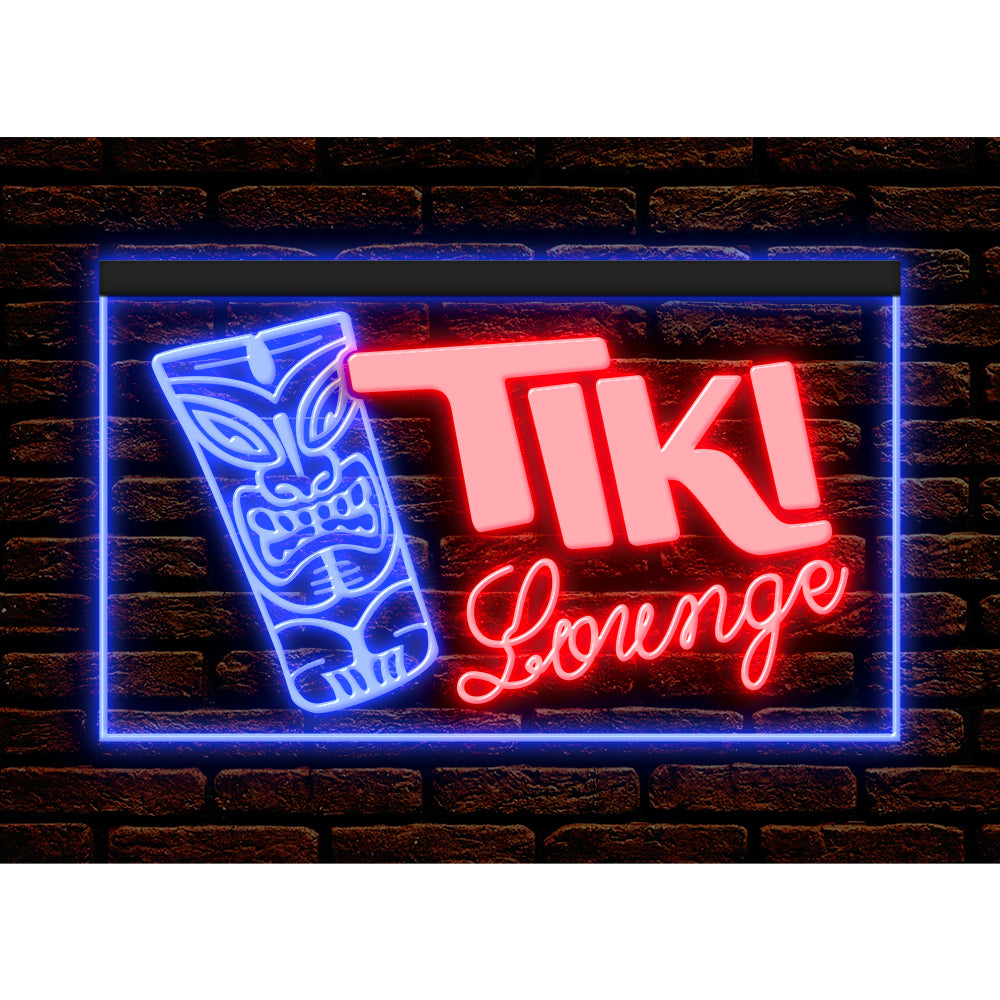 DC170079 Tiki Lounge Open Happy Hours Home Decor Beer Display illuminated Night Light Neon Sign Dual Color