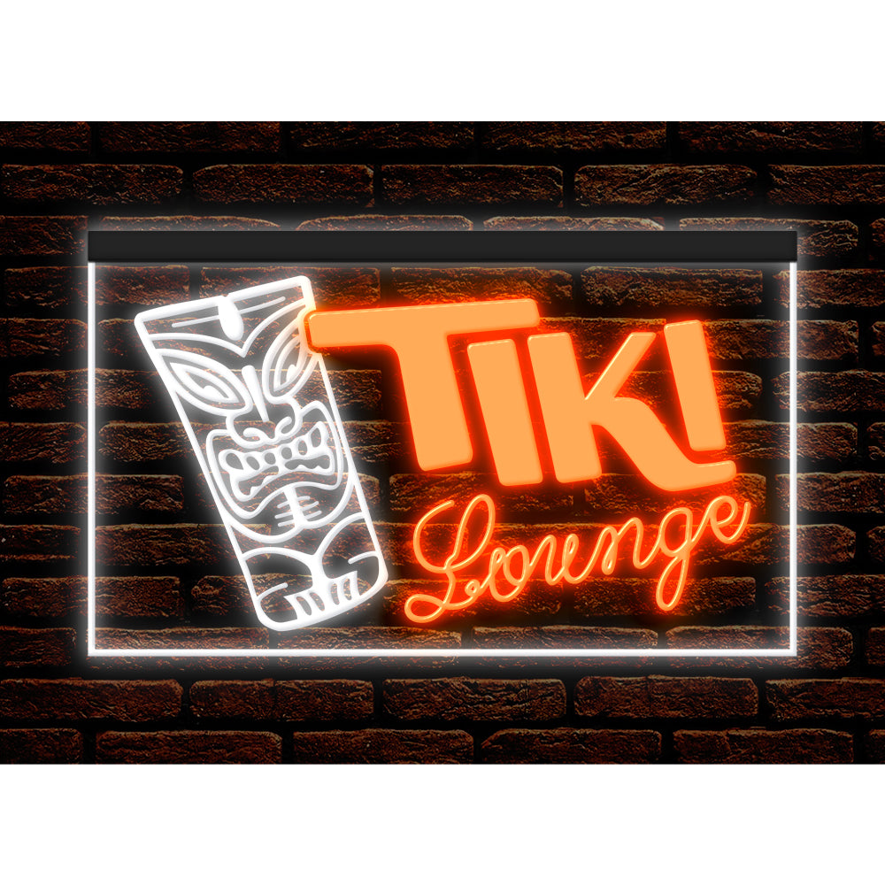 DC170079 Tiki Lounge Open Happy Hours Home Decor Beer Display illuminated Night Light Neon Sign Dual Color