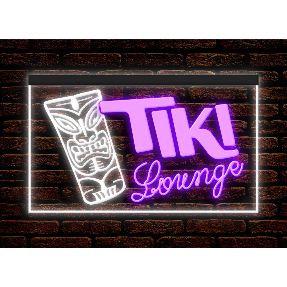 DC170079 Tiki Lounge Open Happy Hours Home Decor Beer Display illuminated Night Light Neon Sign Dual Color