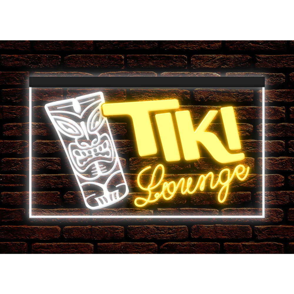 DC170079 Tiki Lounge Open Happy Hours Home Decor Beer Display illuminated Night Light Neon Sign Dual Color