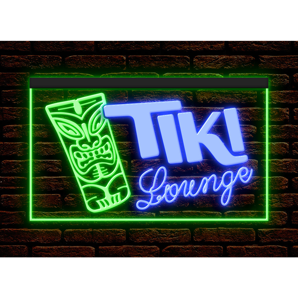 DC170079 Tiki Lounge Open Happy Hours Home Decor Beer Display illuminated Night Light Neon Sign Dual Color