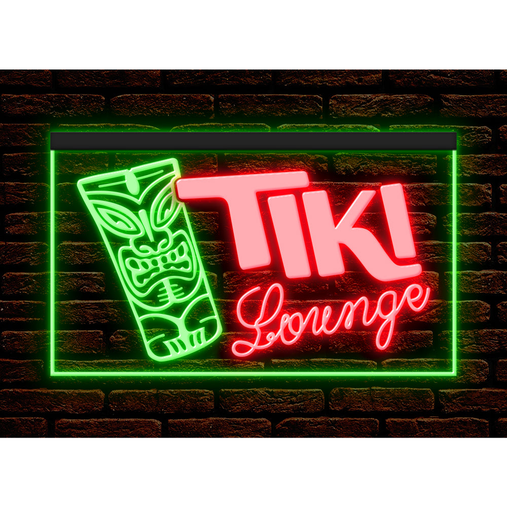 DC170079 Tiki Lounge Open Happy Hours Home Decor Beer Display illuminated Night Light Neon Sign Dual Color