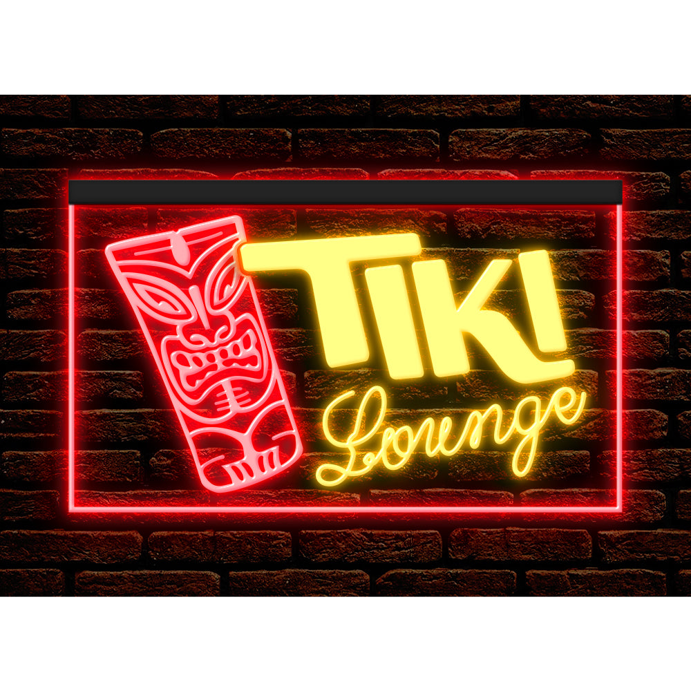 DC170079 Tiki Lounge Open Happy Hours Home Decor Beer Display illuminated Night Light Neon Sign Dual Color