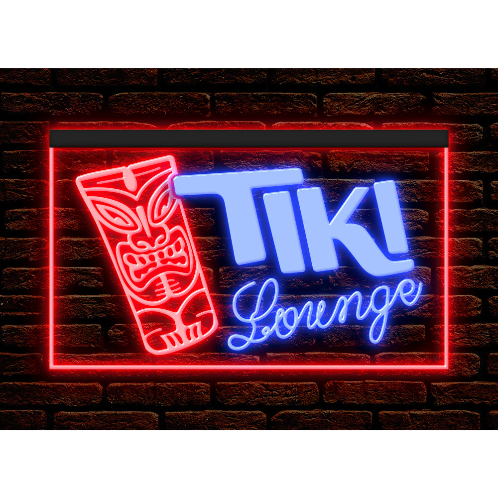 DC170079 Tiki Lounge Open Happy Hours Home Decor Beer Display illuminated Night Light Neon Sign Dual Color