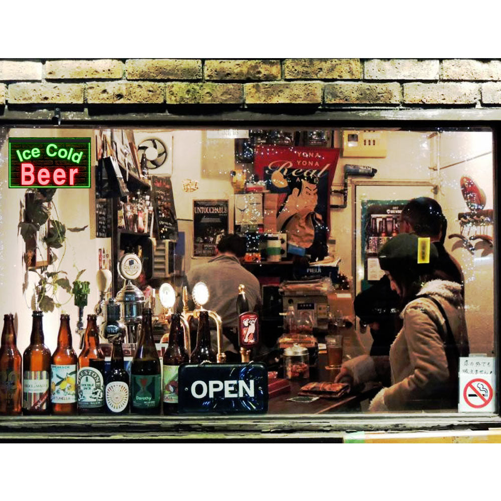 DC170090 Ice Cold Beer Bar Pub Home Decor Display illuminated Night Light Neon Sign Dual Color