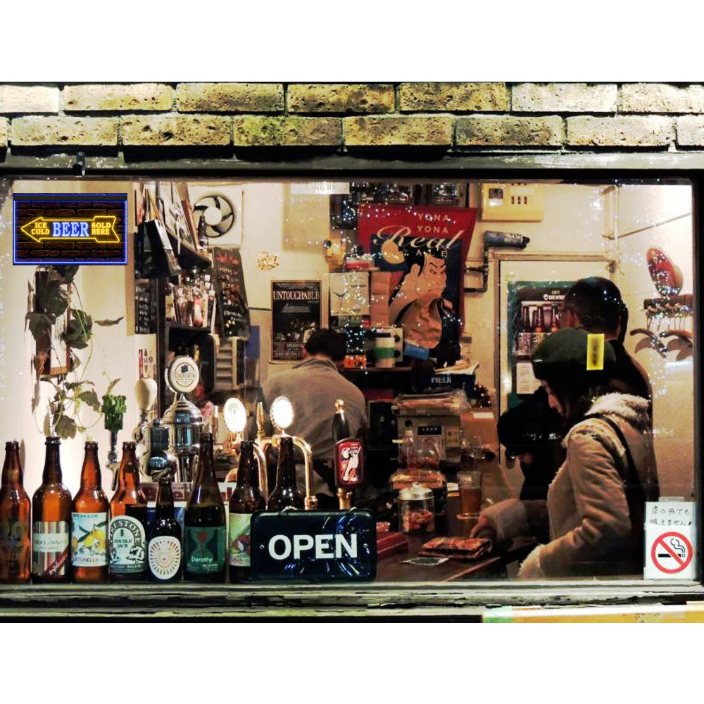 DC170116 Ice Cold Beer Sold Here Bar Home Decor Display illuminated Night Light Neon Sign Dual Color