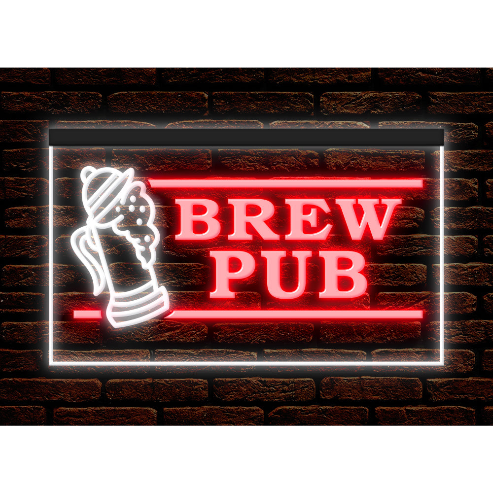 DC170117 Brew Pub Bar Club Home Decor Display illuminated Night Light Neon Sign Dual Color