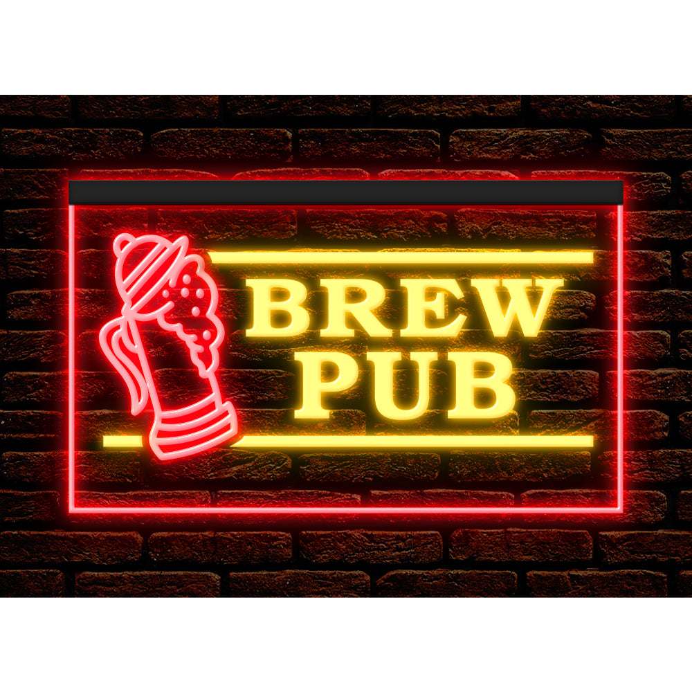 DC170117 Brew Pub Bar Club Home Decor Display illuminated Night Light Neon Sign Dual Color