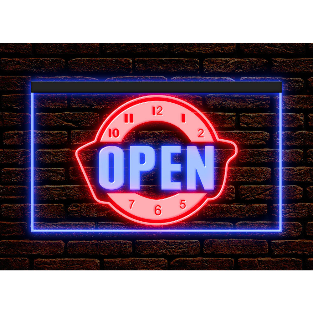 DC170142 Happy Hour Bar Pub Beer Open Home Decor Display illuminated Night Light Neon Sign Dual Color