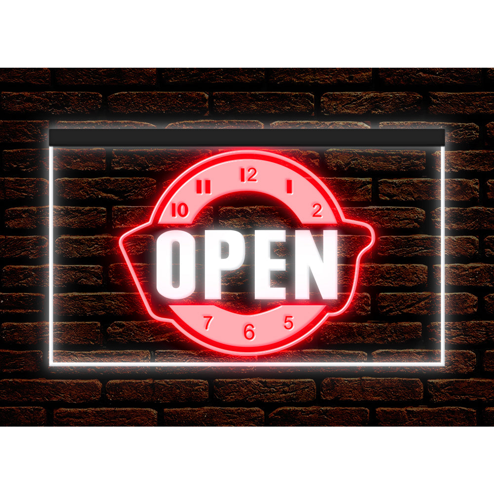 DC170142 Happy Hour Bar Pub Beer Open Home Decor Display illuminated Night Light Neon Sign Dual Color