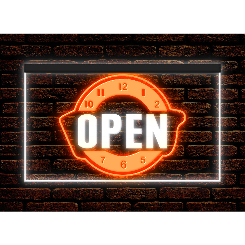 DC170142 Happy Hour Bar Pub Beer Open Home Decor Display illuminated Night Light Neon Sign Dual Color