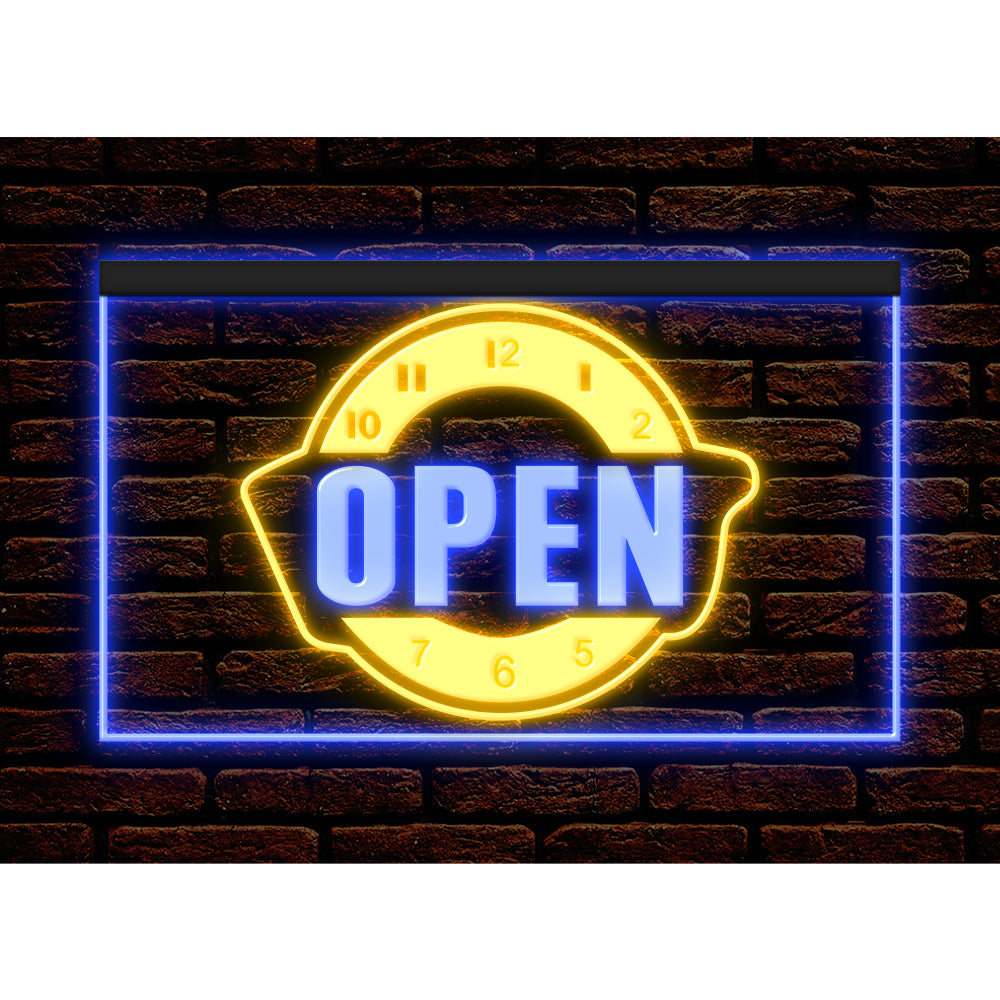 DC170142 Happy Hour Bar Pub Beer Open Home Decor Display illuminated Night Light Neon Sign Dual Color
