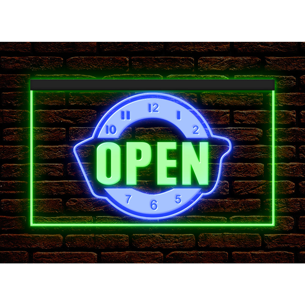 DC170142 Happy Hour Bar Pub Beer Open Home Decor Display illuminated Night Light Neon Sign Dual Color
