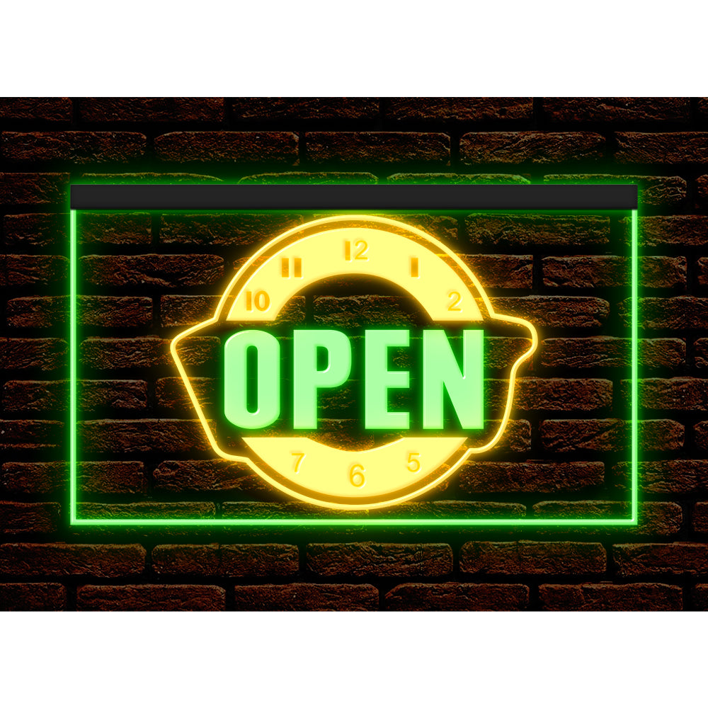 DC170142 Happy Hour Bar Pub Beer Open Home Decor Display illuminated Night Light Neon Sign Dual Color