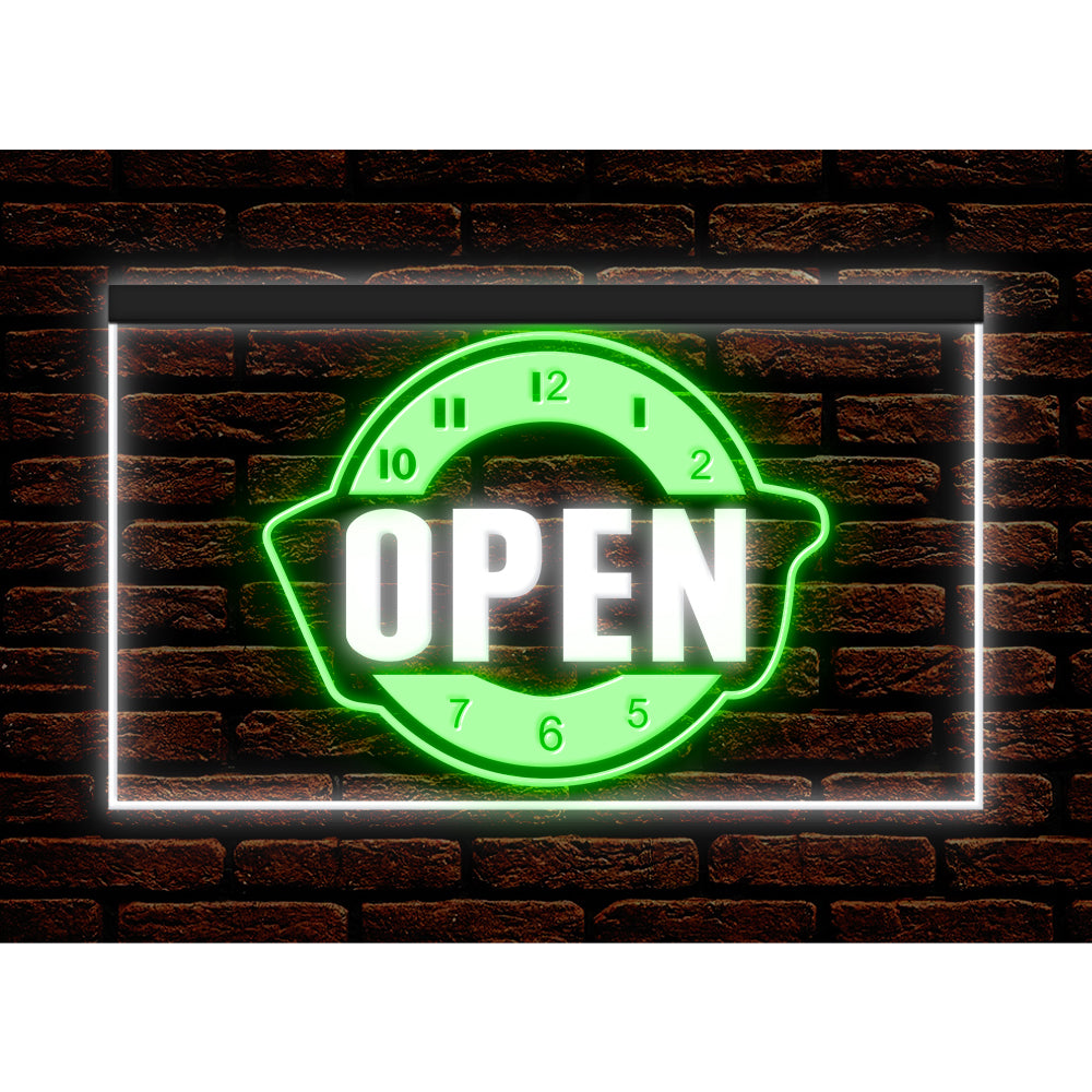 DC170142 Happy Hour Bar Pub Beer Open Home Decor Display illuminated Night Light Neon Sign Dual Color