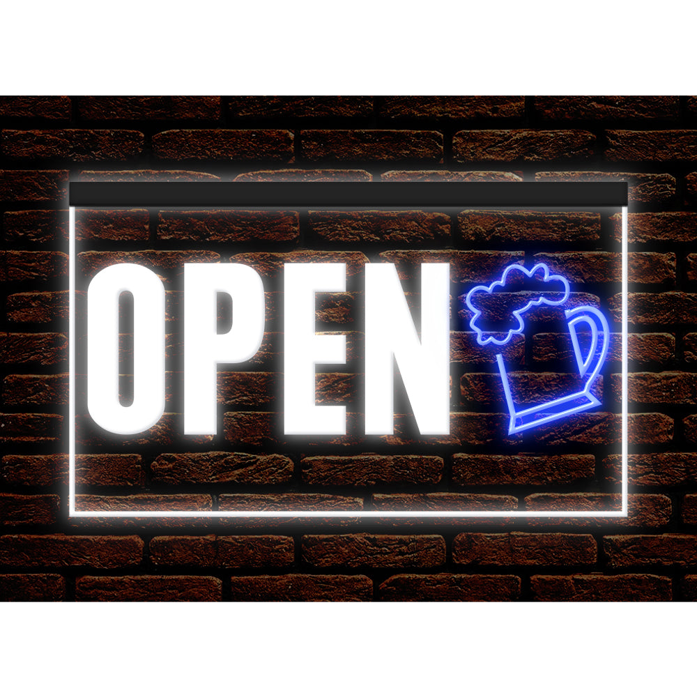 DC170154 Bar Open Happy Hours Home Decor Beer Display illuminated Night Light Neon Sign Dual Color